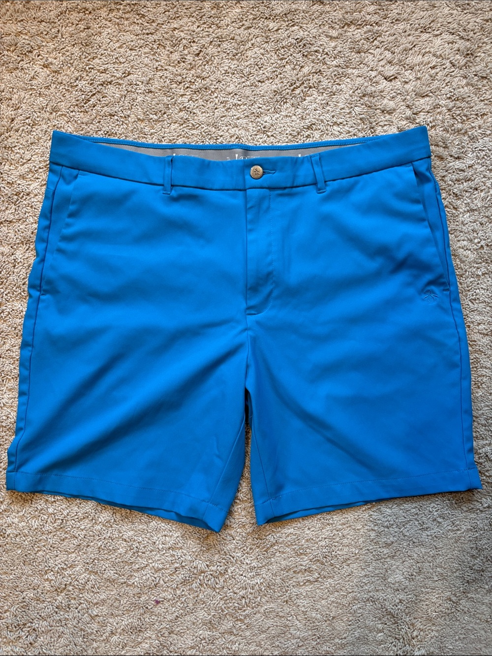 Original Penguin Men's Electric Blue Flat Front Shorts